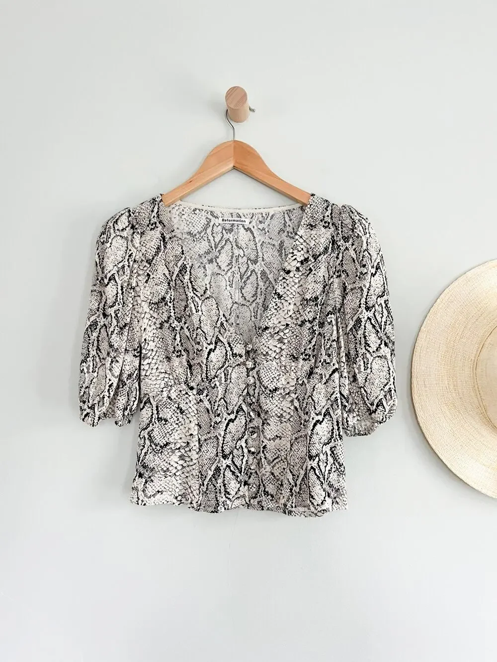 Reformation | Eliana Top in Rattlesnake | Sz XS